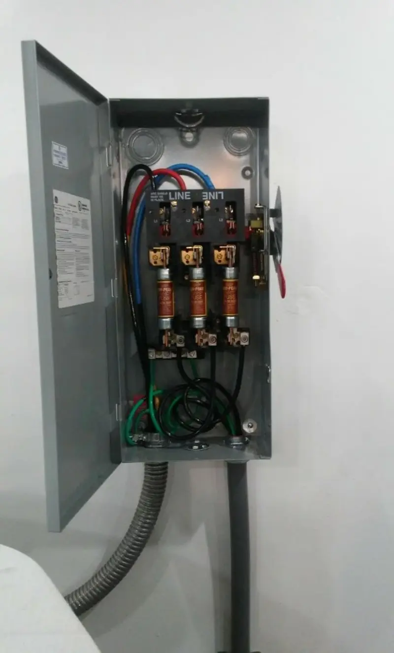 Three-phase disconnect switch installed for Electrical Wiring & Rewiring in Biddeford